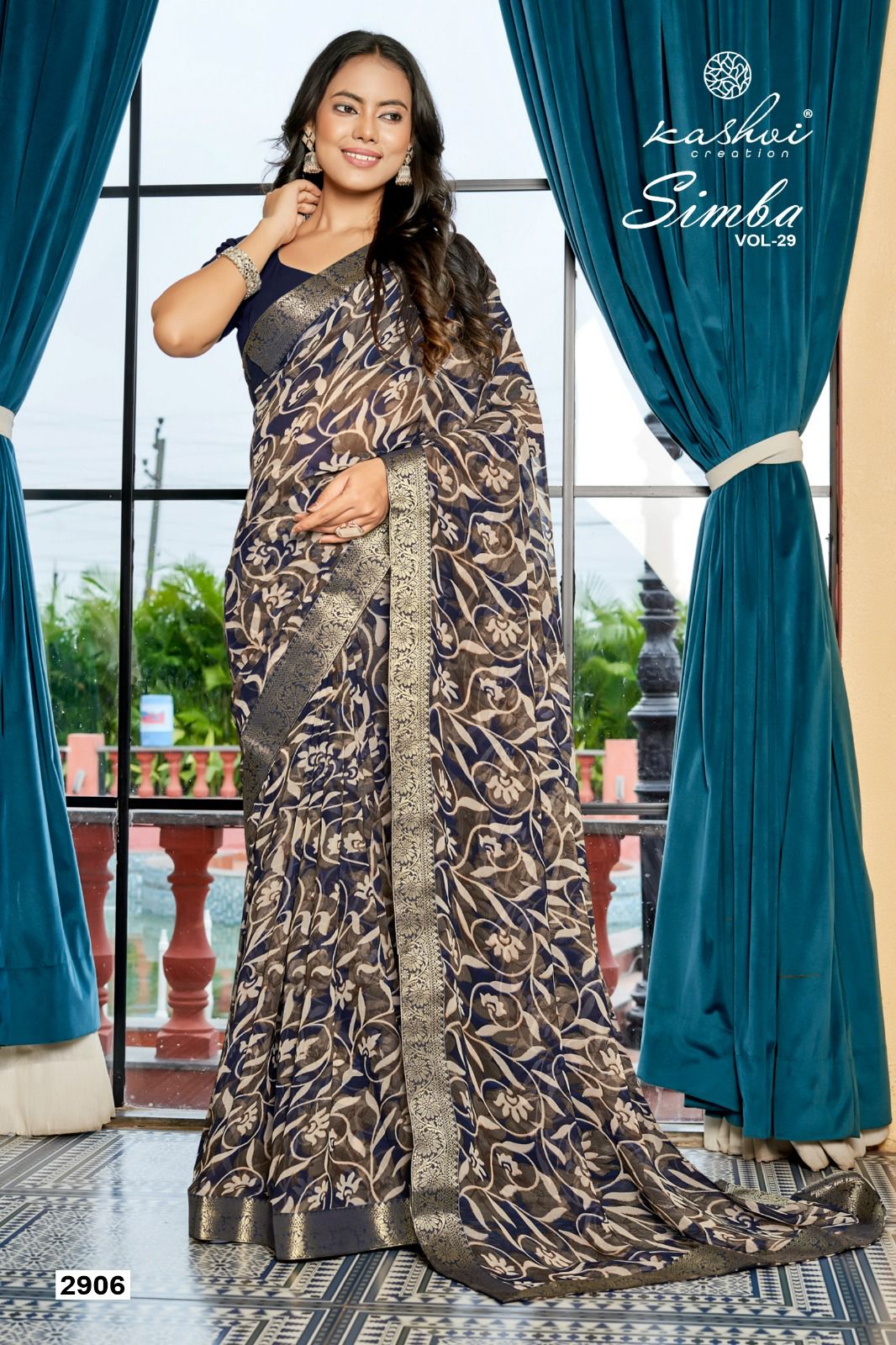 Simba Vol 29 Kashvi Creation Georgette Sarees Manufacturer India