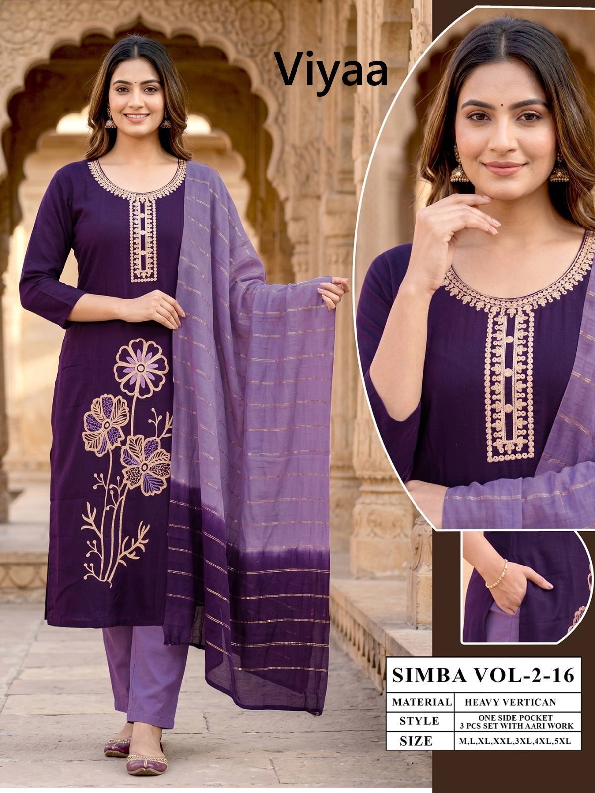 Simba Vol 2 Viyaa Vertican Readymade Pant Style Suits Supplier India