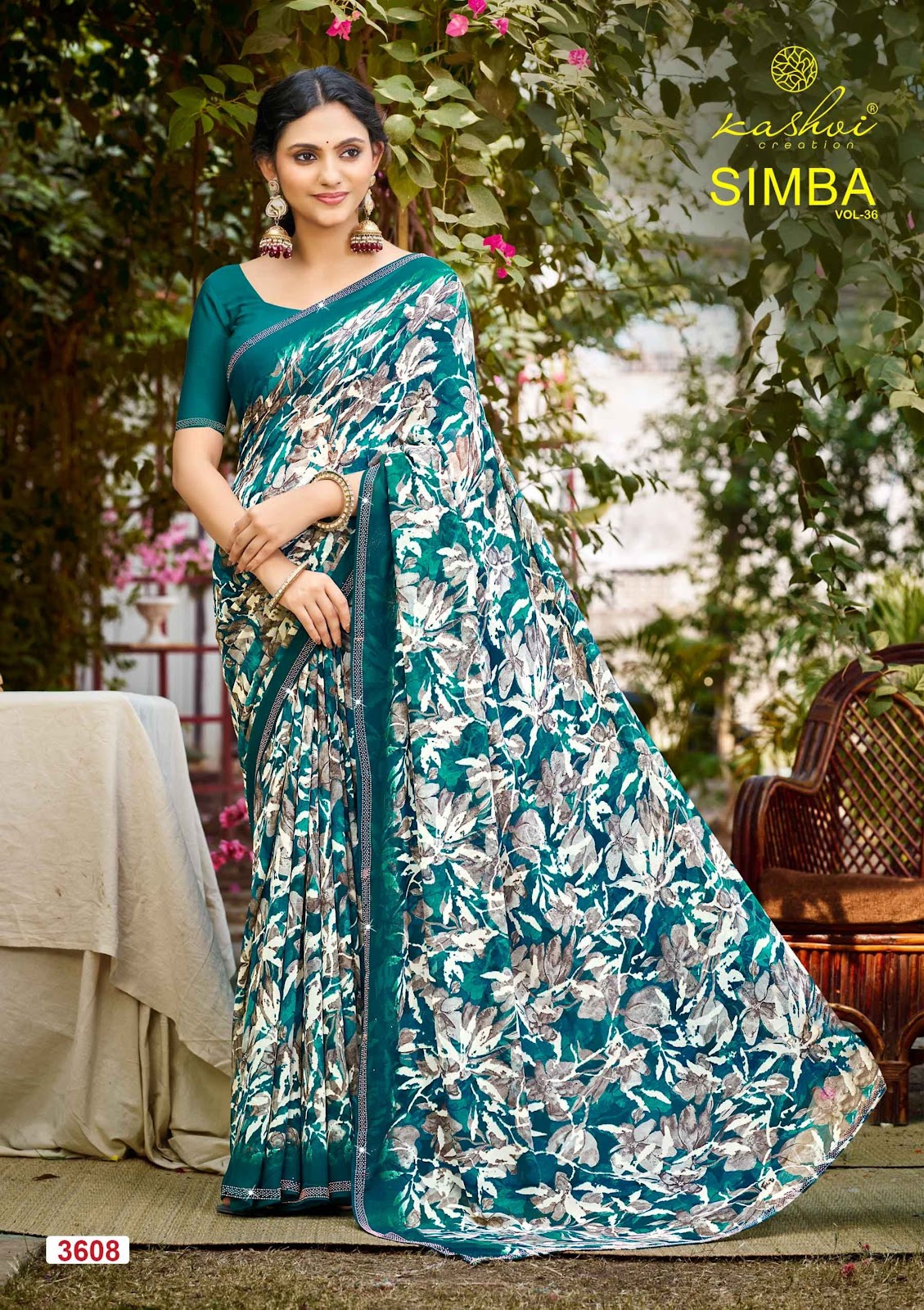 Simba Vol 36 Kashvi Creation Georgette Sarees Supplier Gujarat