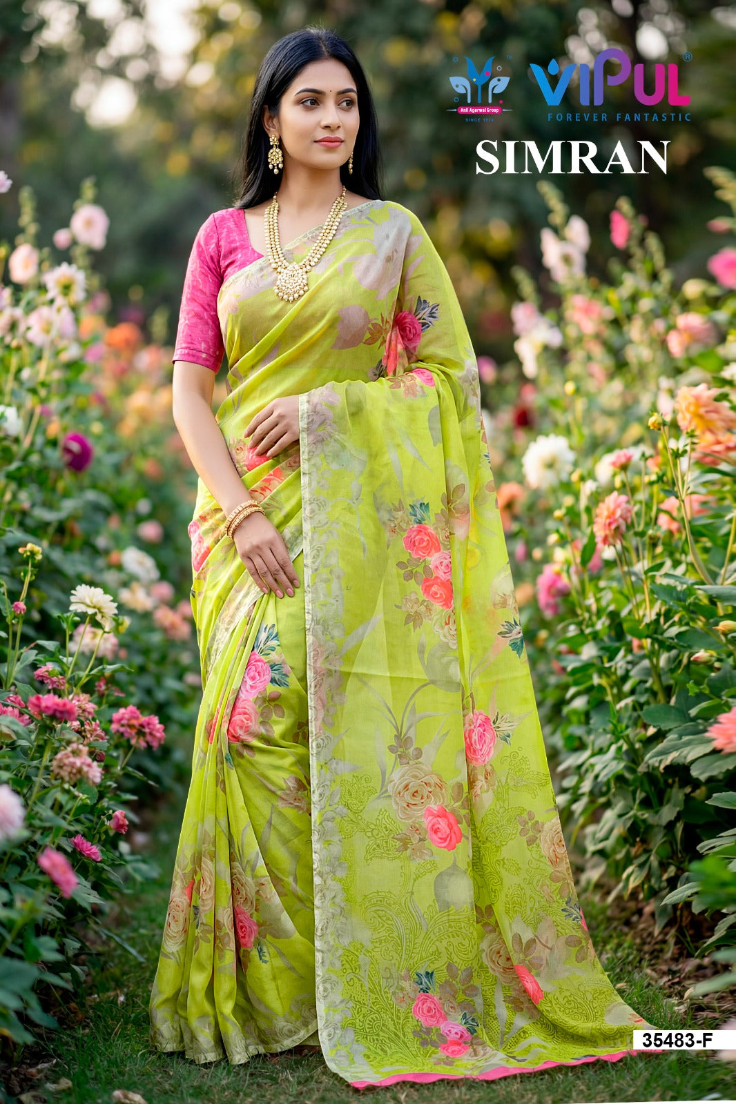 Simran 35483 Vipul Georgette Sarees Exporter