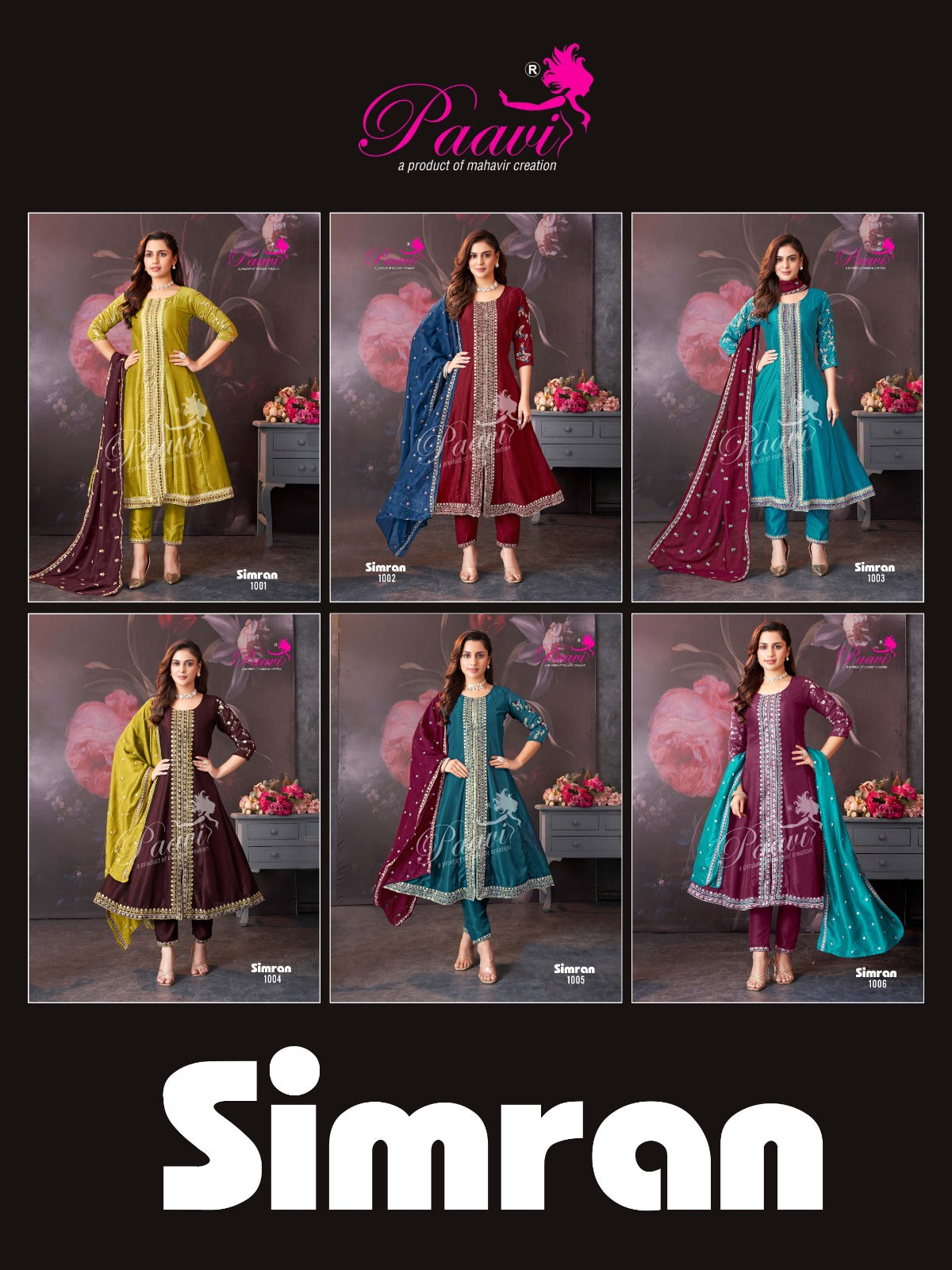 Simran Paavi Vichitra Readymade Anarkali Suits Exporter India