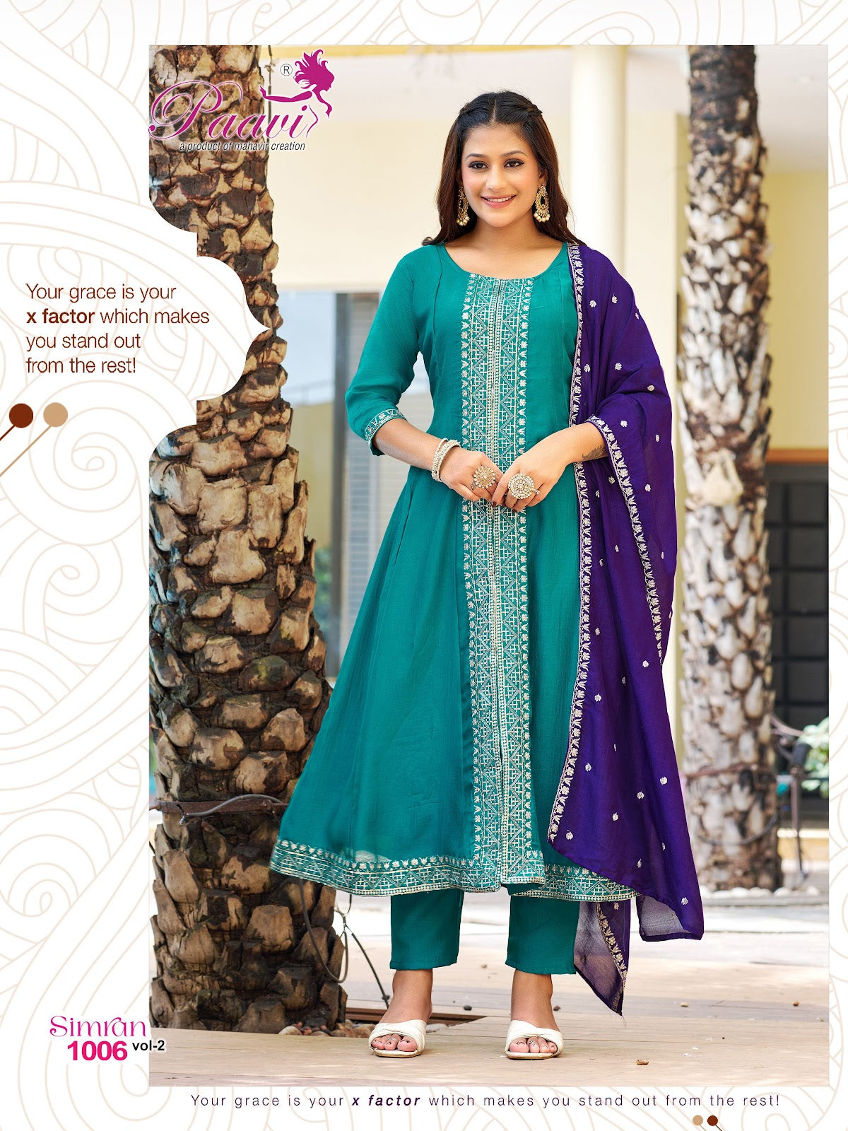 Simran Vol 2 Paavi Vichitra Readymade Anarkali Suits Wholesaler Ahmedabad