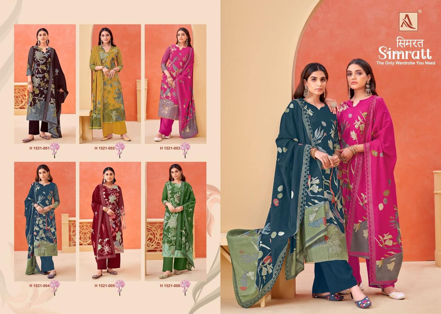 Simratt Alok Viscose Modal Pant Style Suits Wholesale Price