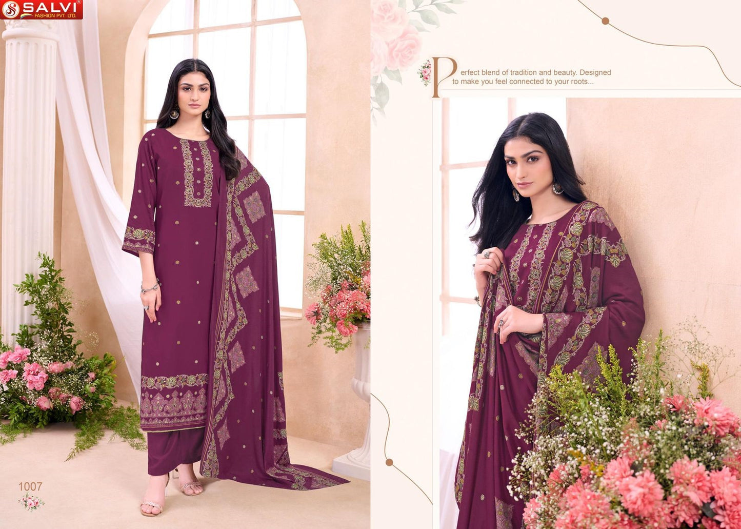 Sindoor Cotton Salvi Fashion Jam Silk Pant Style Suits Supplier Gujarat