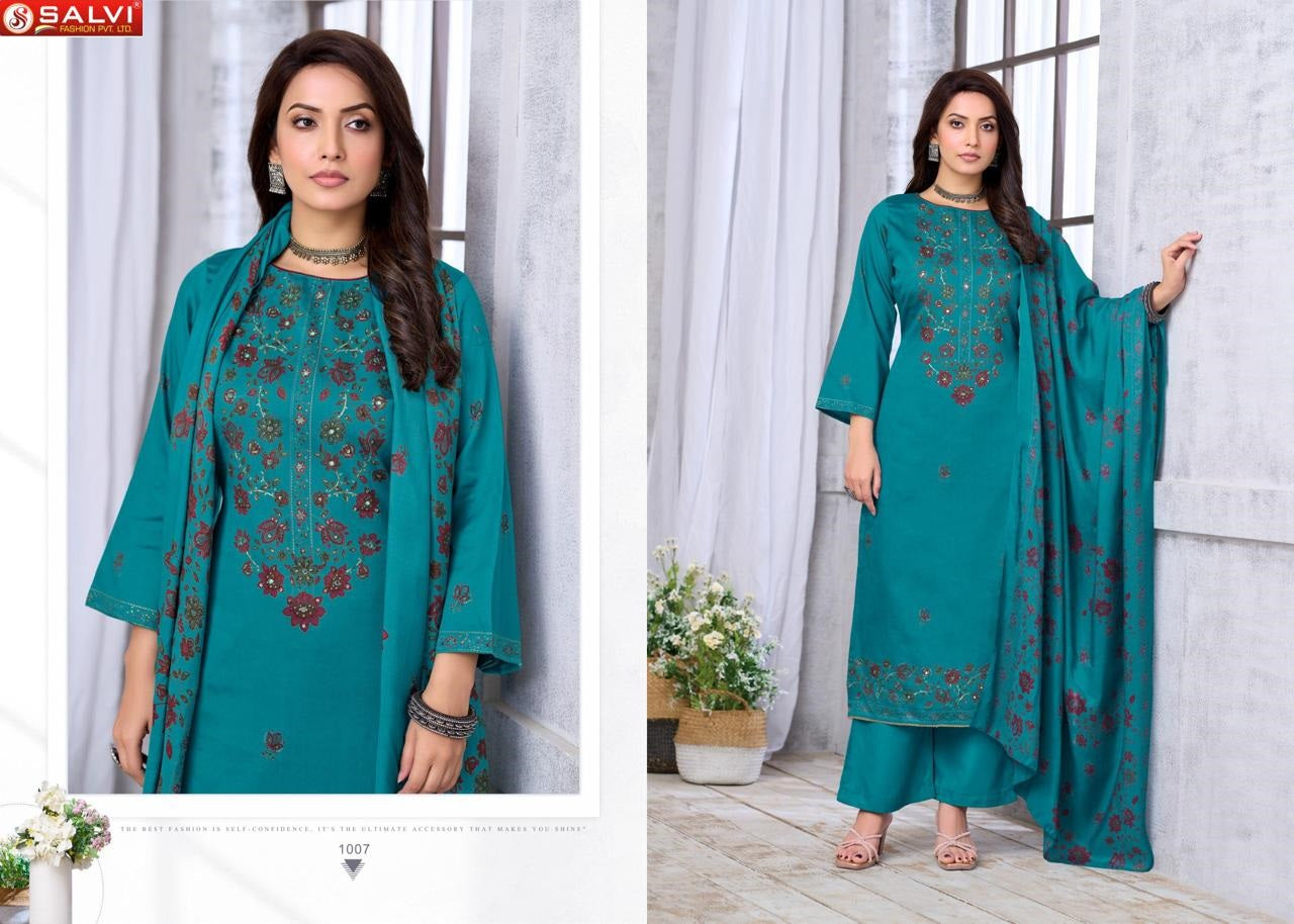 Sindoor Plus Salvi Fashion Jam Silk Pant Style Suits Wholesaler Gujarat