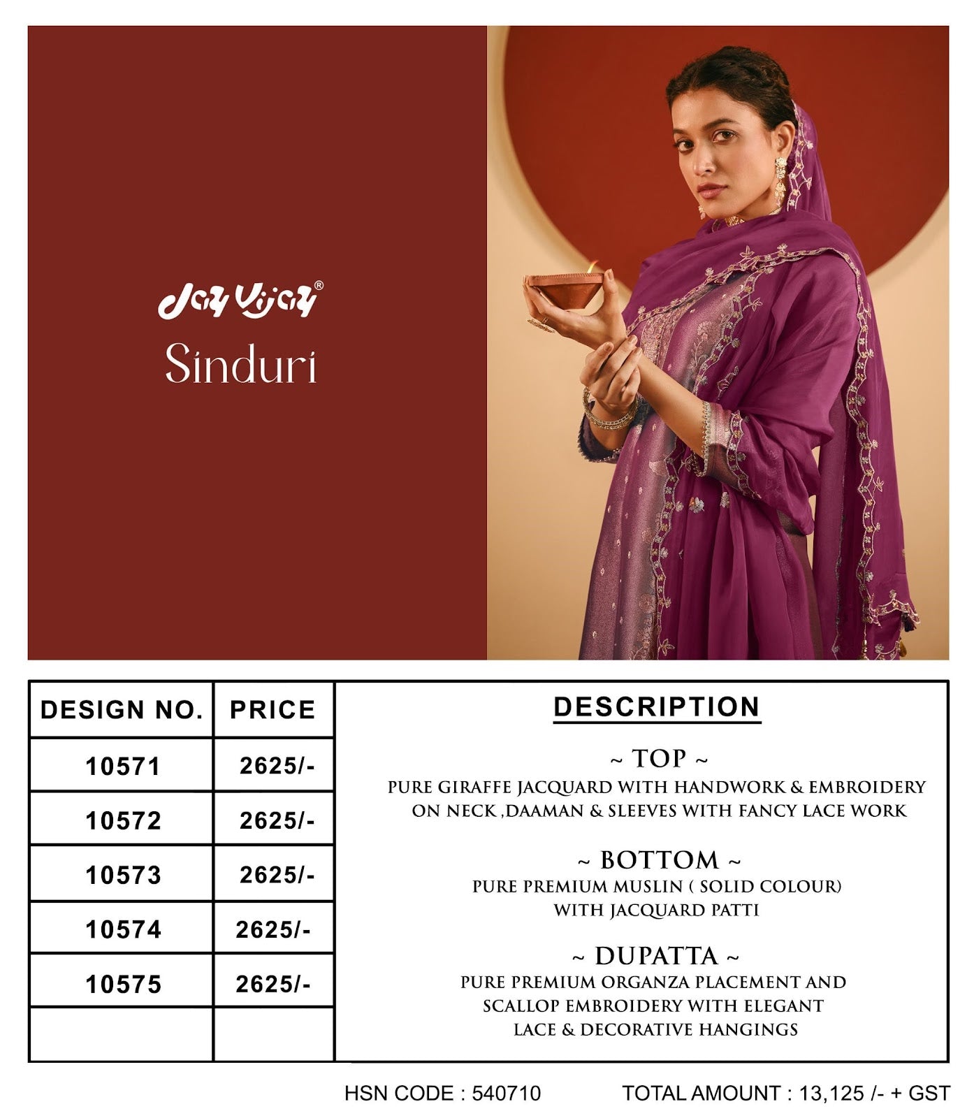 Sinduri Jay Vijay Pant Style Suits Wholesale