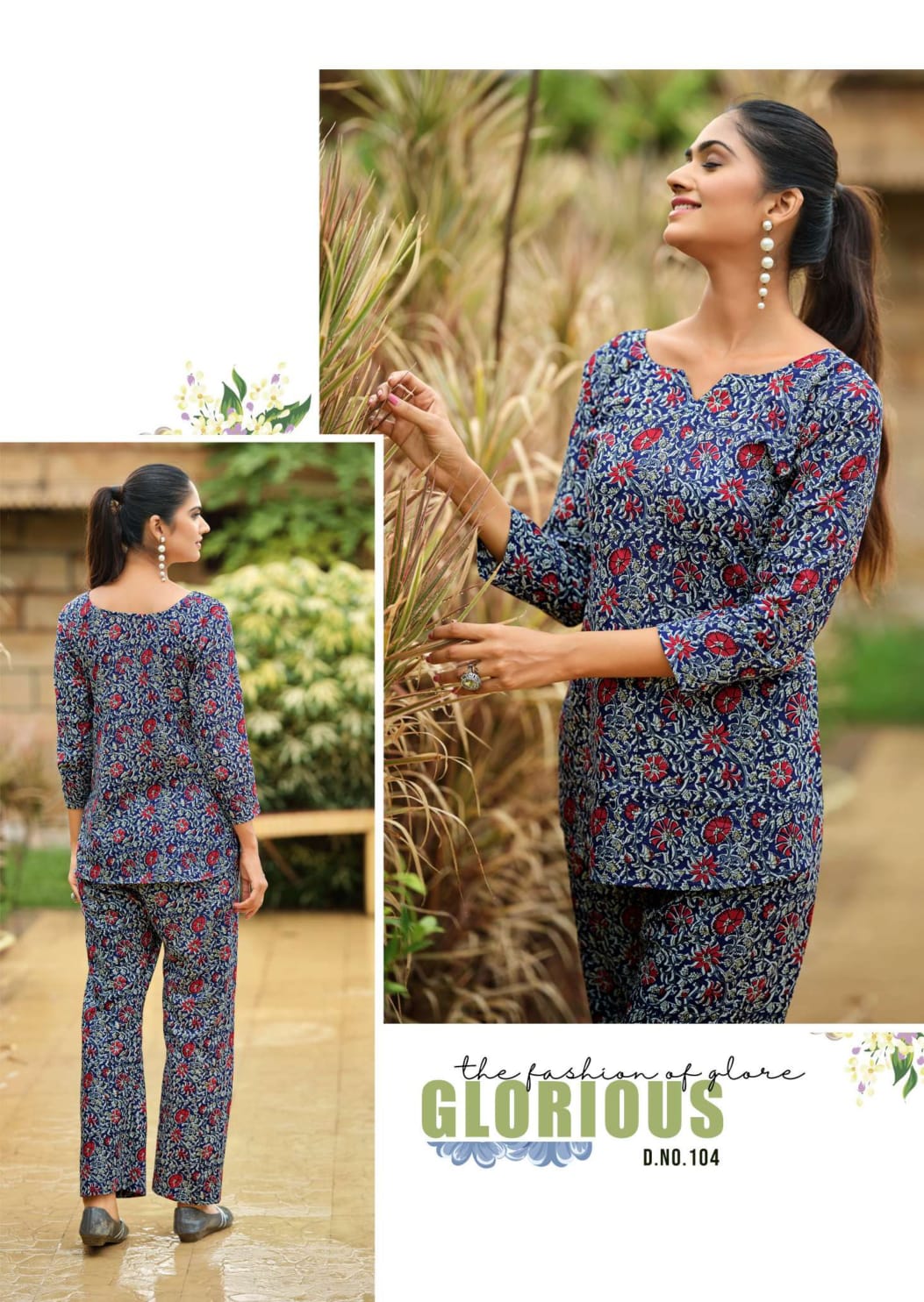 Sineman Lakhani Cotton Co Ord Set Wholesale