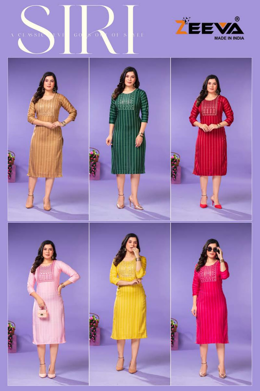 Siri Zeeva Fancy Rayon Knee Length Kurtis
