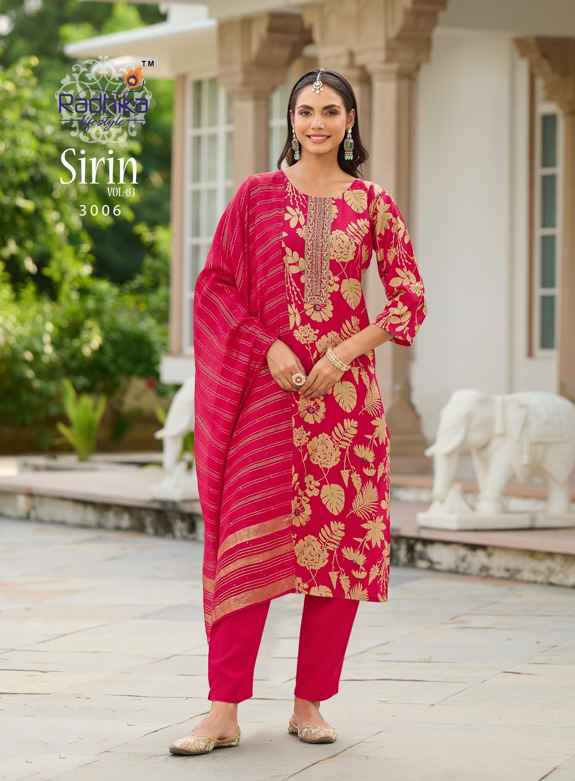 Sirin Vol 3 Radhika Lifestyle Vertican Readymade Pant Style Suits Wholesale Price