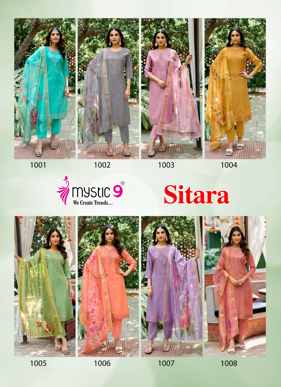 Sitara Vol 1 Mystic 9 Roman Silk Readymade Pant Style Suits Supplier