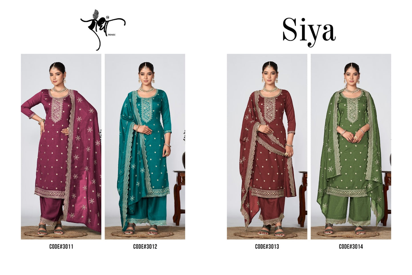 Siya Radha Trendz Vichitra Plazzo Style Suits