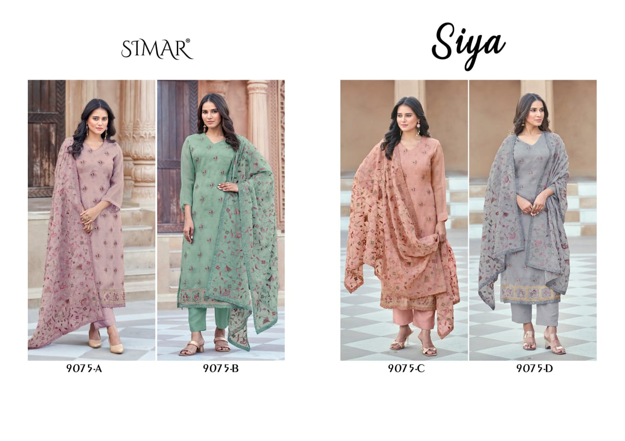 Siya Simar Pure Viscose Pant Style Suits Manufacturer Ahmedabad
