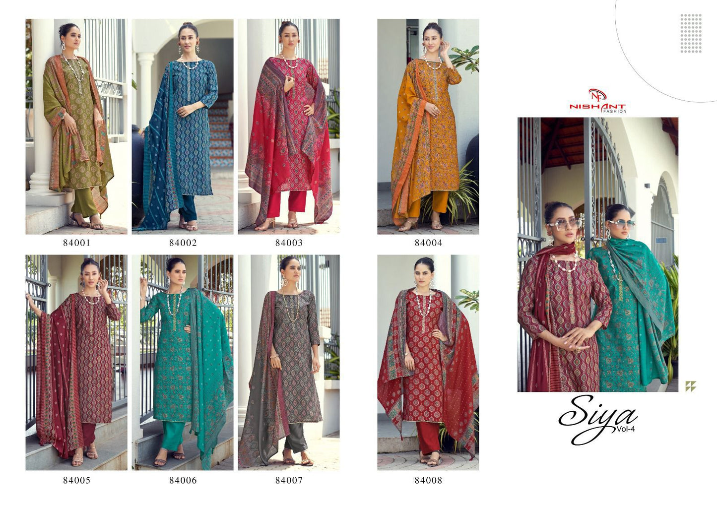 Siya Vol 4 Nishant Fashion Modal Silk Pant Style Suits Manufacturer Gujarat