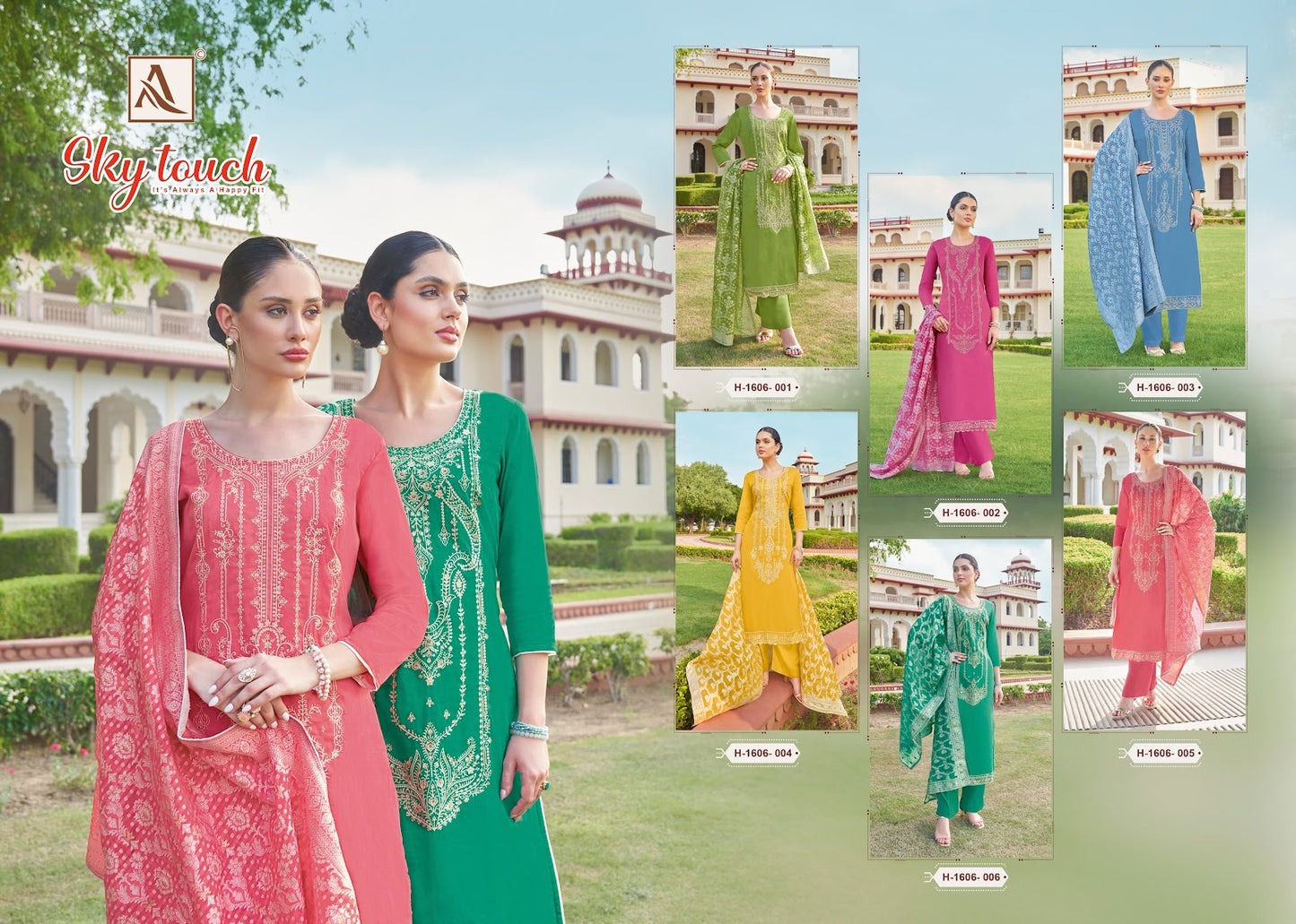 Sky Touch Alok Zam Cotton Karachi Salwar Suits Exporter Gujarat