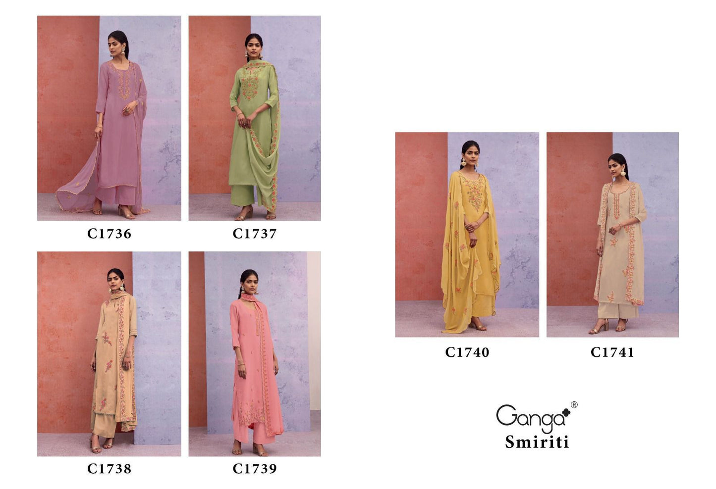 Smiriti Ganga Habutai Silk Plazzo Style Suits Manufacturer Ahmedabad