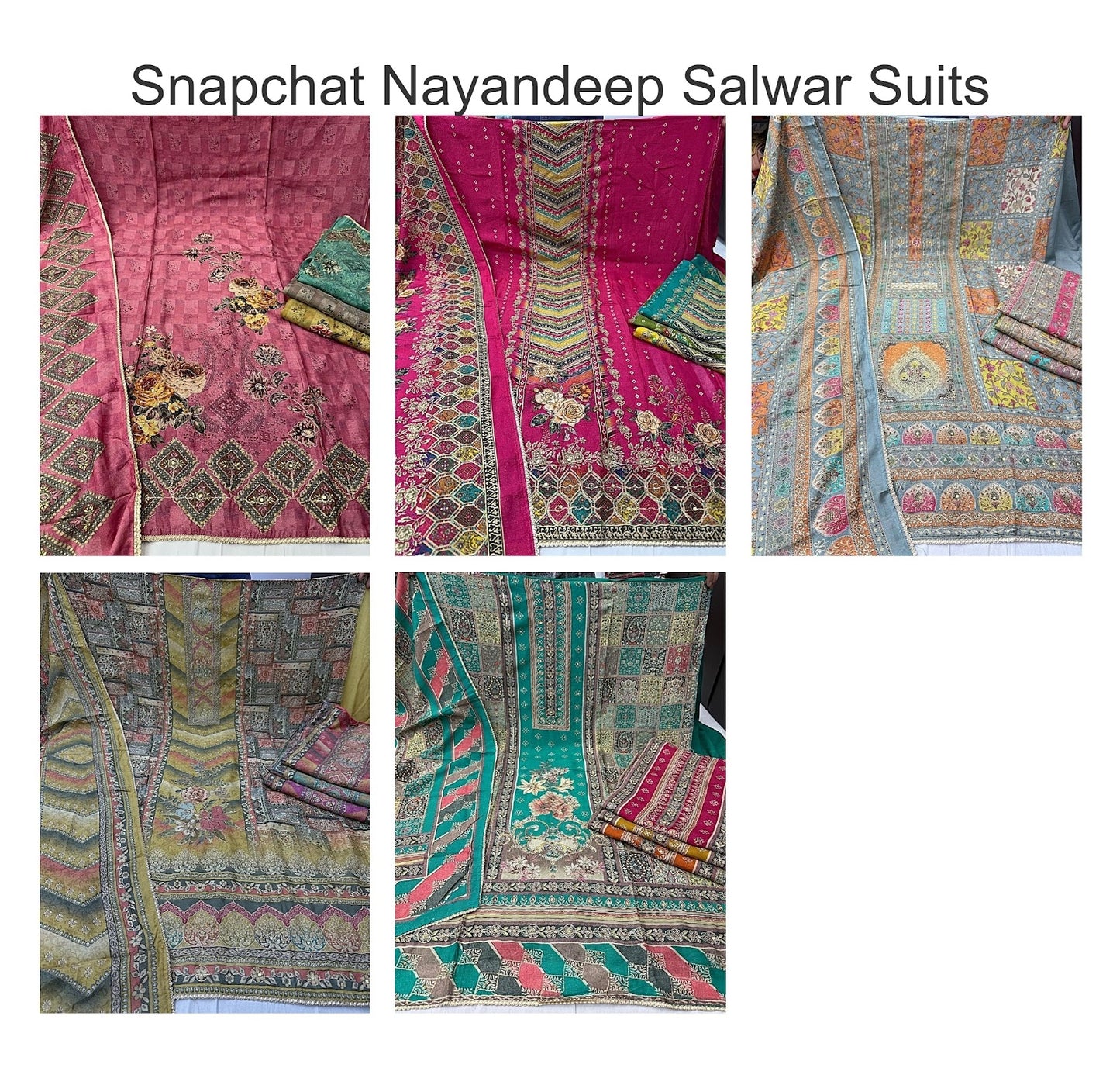 Snapchat Nayandeep Viscose Muslin Salwar Suits Wholesale