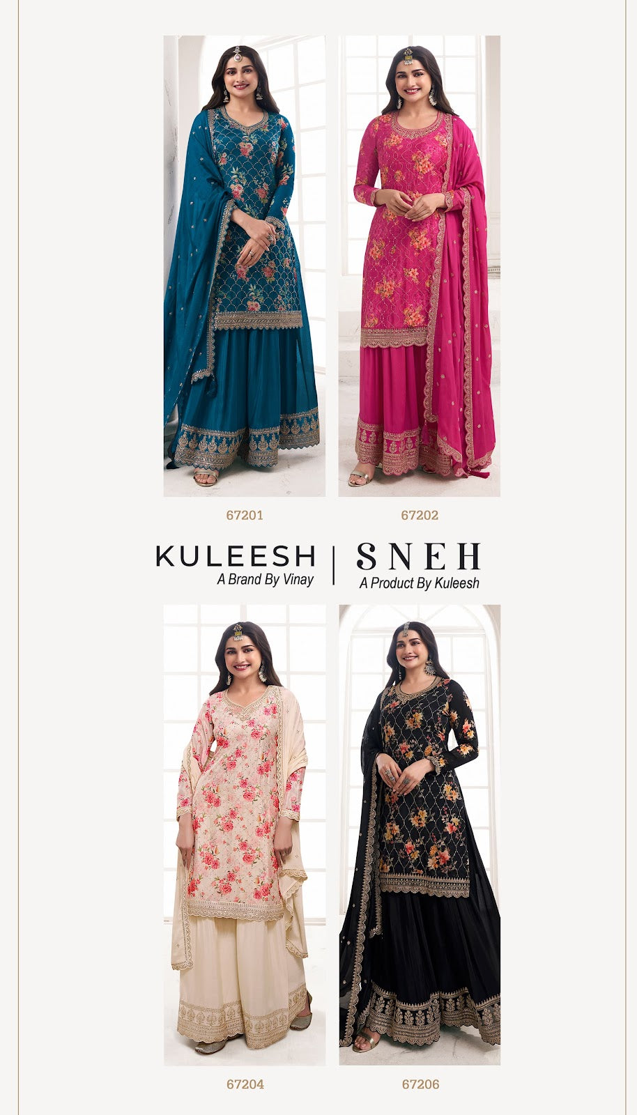Sneh Hitlist Vinay Fashion Llp Chinon Sharara Style Suits Wholesaler