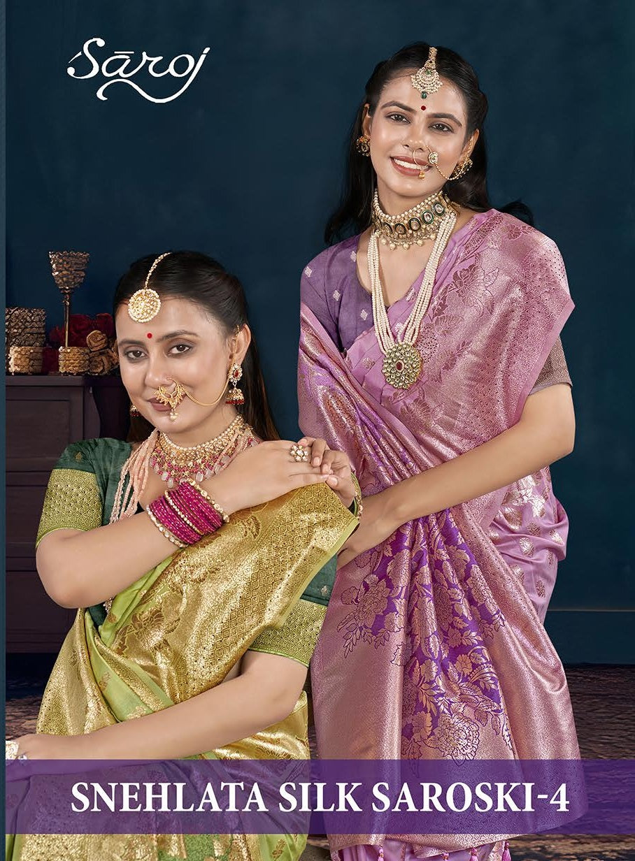 Snehlata Silk Saroski Vol 4 Saroj Sarees Manufacturer Gujarat