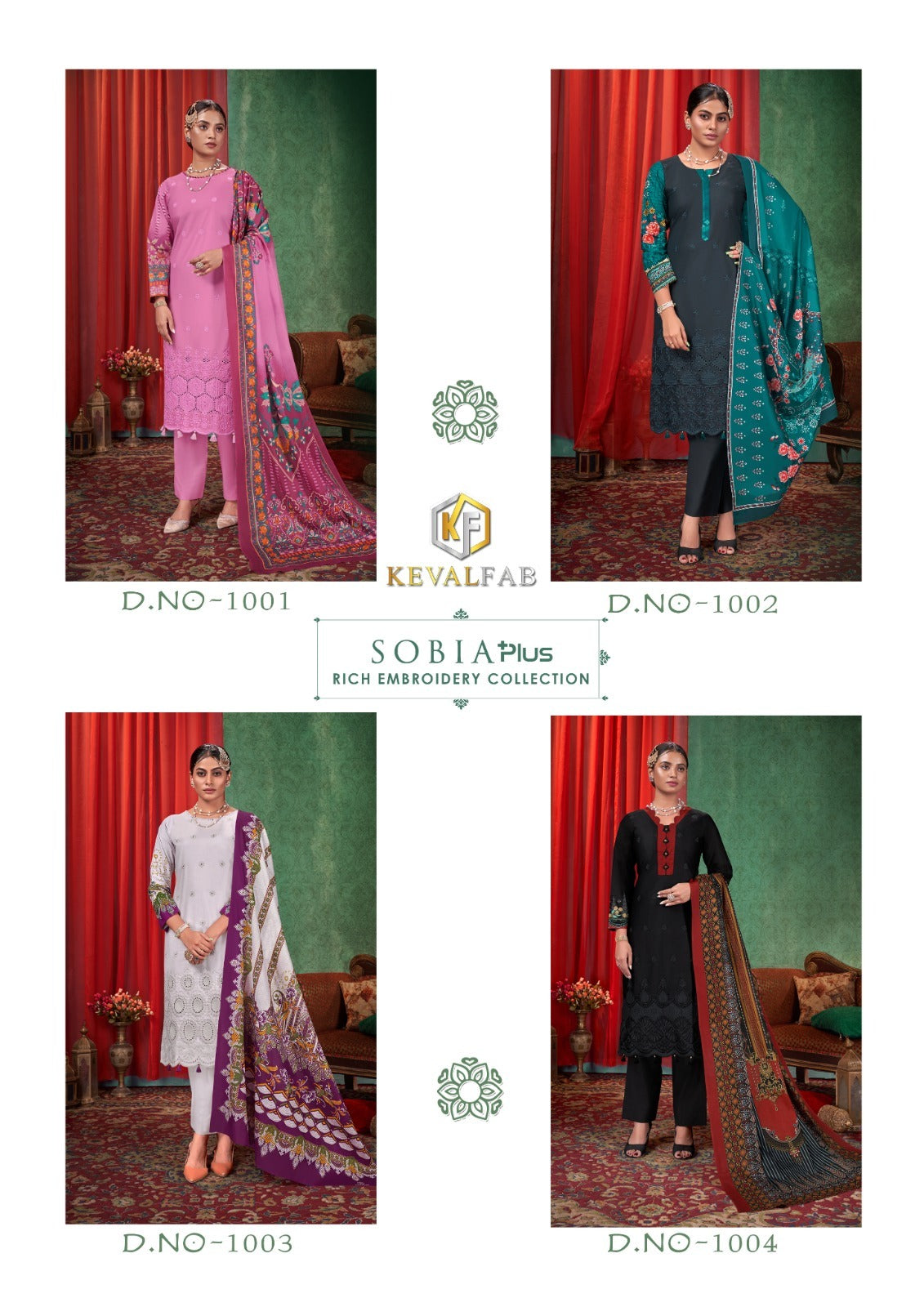 Sobia Plus Keval Fab Cotton Karachi Salwar Suits Supplier
