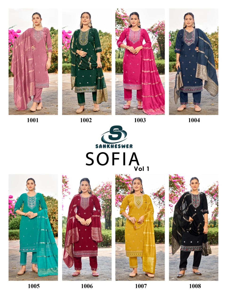 Sofia Vol 1 Sankheswer Roman Silk Readymade Pant Style Suits Exporter