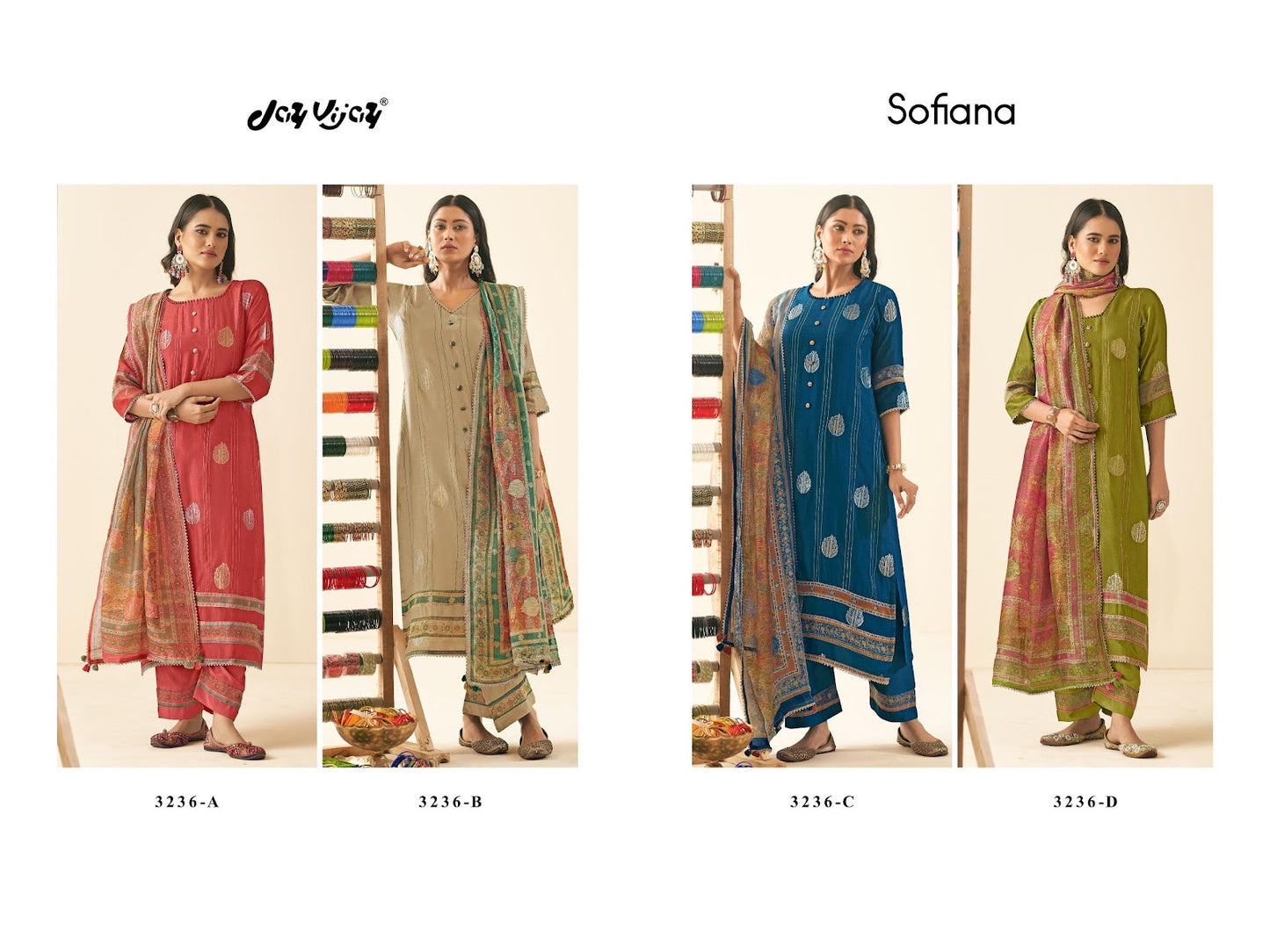 Sofiana 3236 Jay Vijay Muslin Jacquard Pant Style Suits Supplier