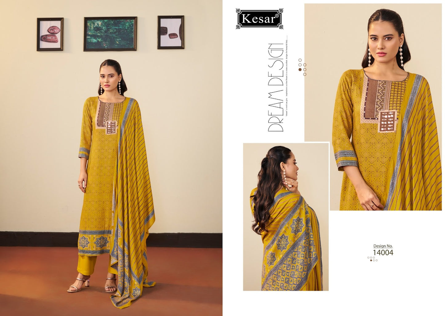 Sofiya 14001 Kesar Pure Viscose Pashmina Suits Exporter