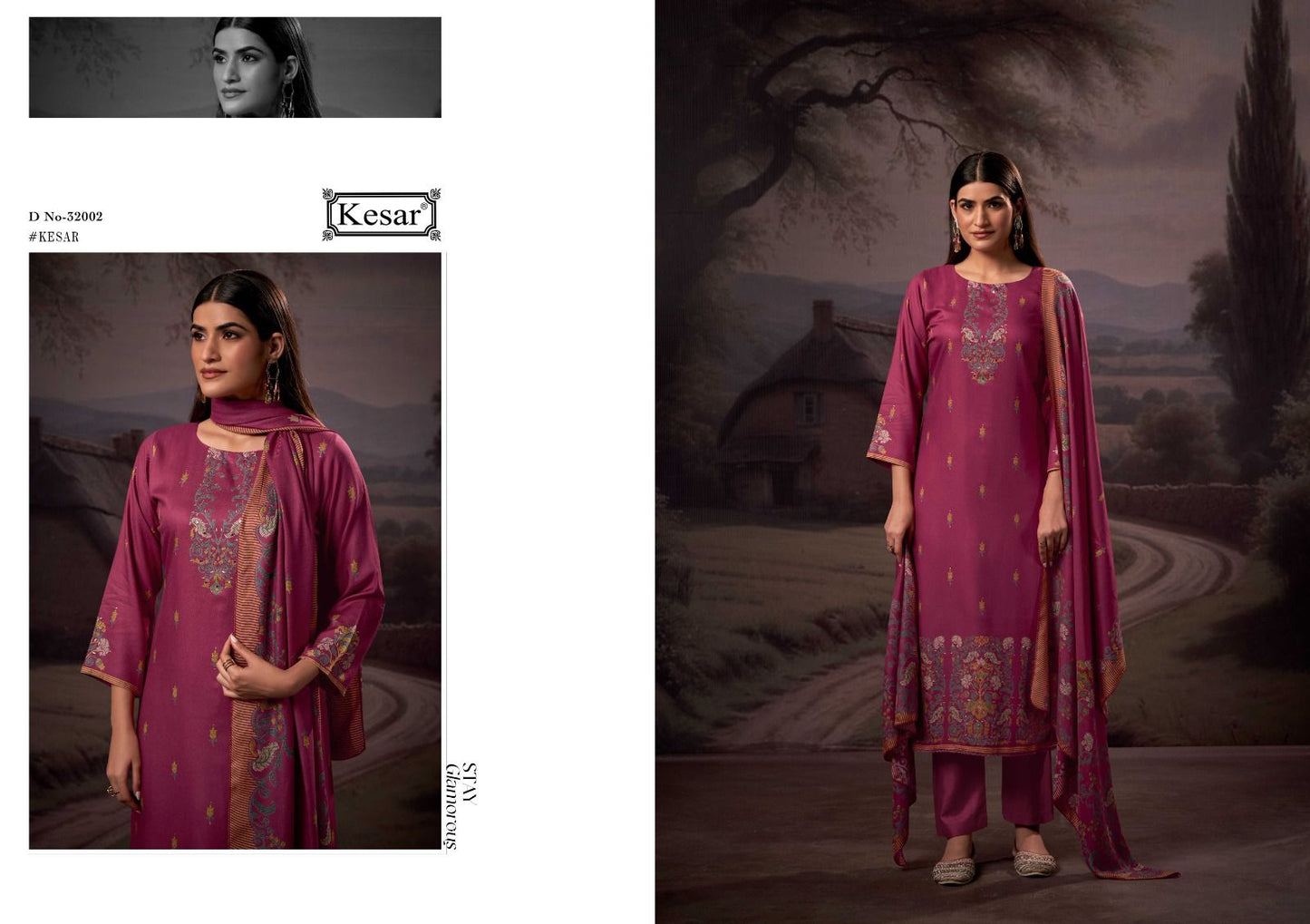 Sofiya 32001 Kesar Viscose Pashmina Suits Exporter Gujarat