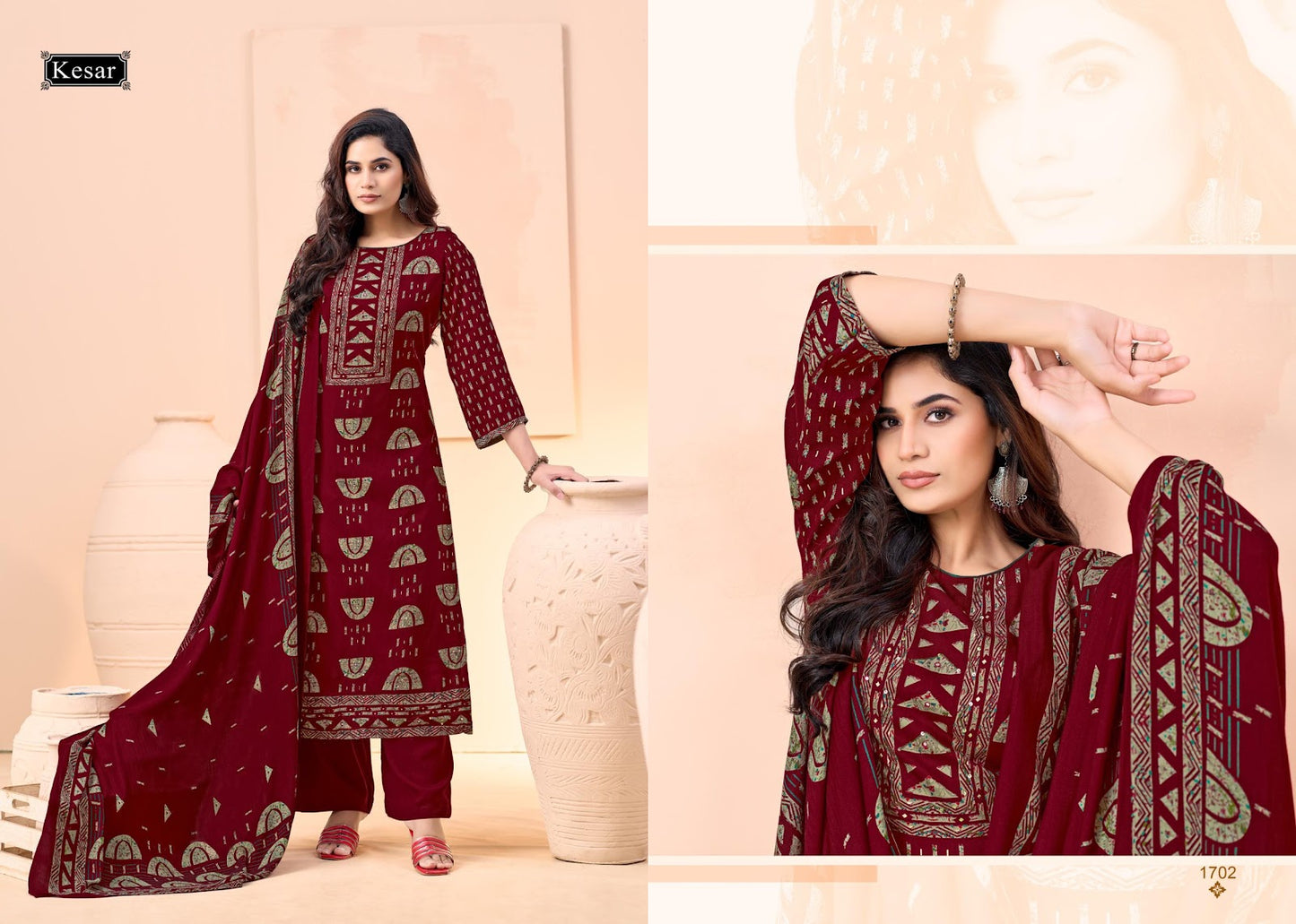 Sofiya Kesar Pashmina Suits Supplier India