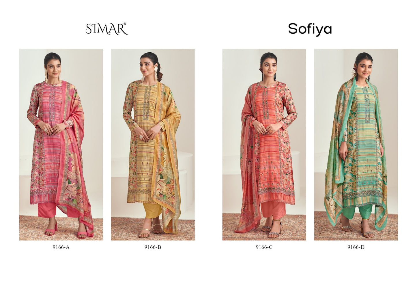 Sofiya Simar Modal Muslin Pant Style Suits Wholesaler Gujarat