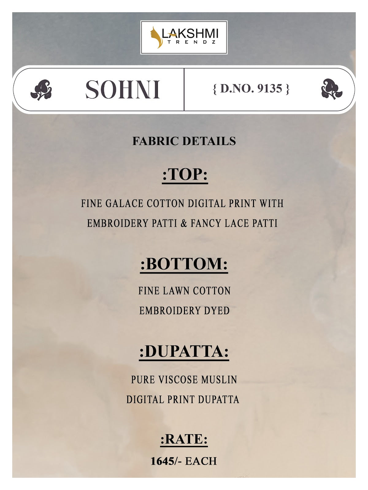Sohni 9135 Lakshmi Trendz Cotton Pant Style Suits Wholesaler Ahmedabad