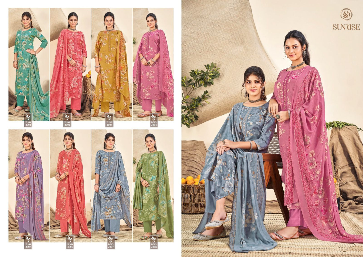 Sonal Vol 2 Sunrise Heavy Jaam Pant Style Suits Wholesale