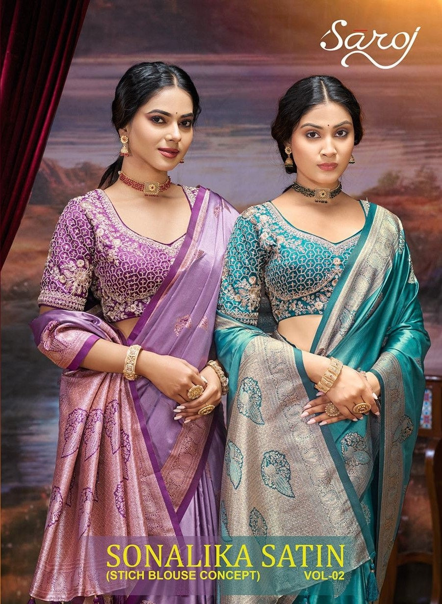 Sonalika Satin Vol 2 Saroj Sarees Exporter India
