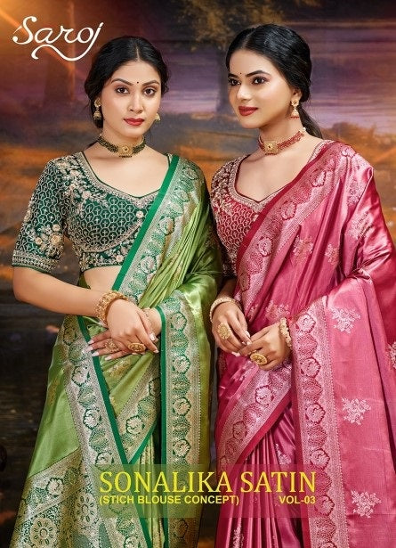 Sonalika Satin Vol 3 Saroj Sarees Wholesaler India