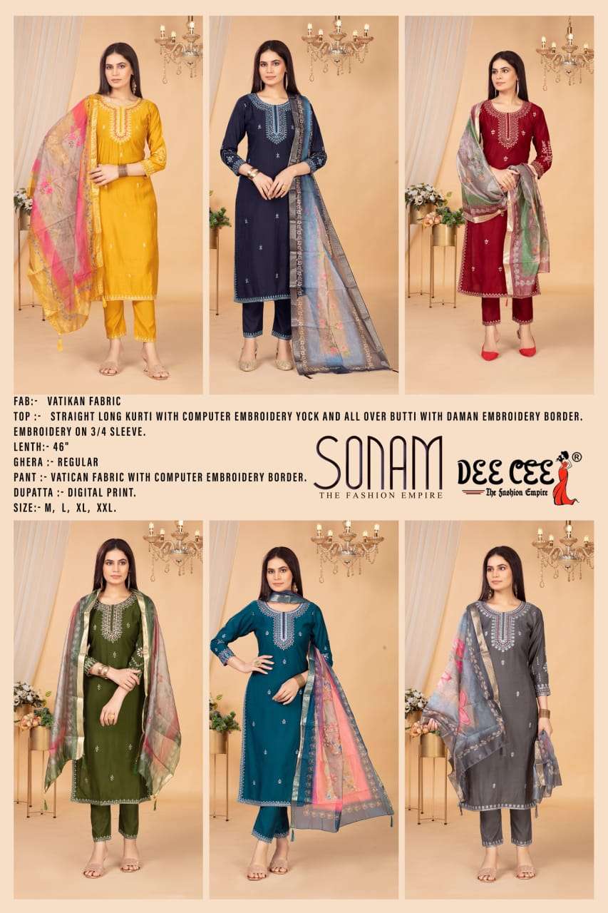 Sonam Deecee Vatican Readymade Pant Style Suits Exporter Ahmedabad
