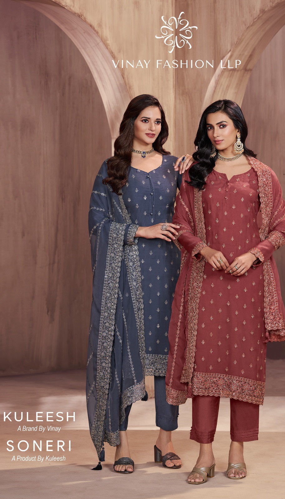 Soneri Kuleesh Vinay Fashion Llp Organza Pant Style Suits Wholesaler India