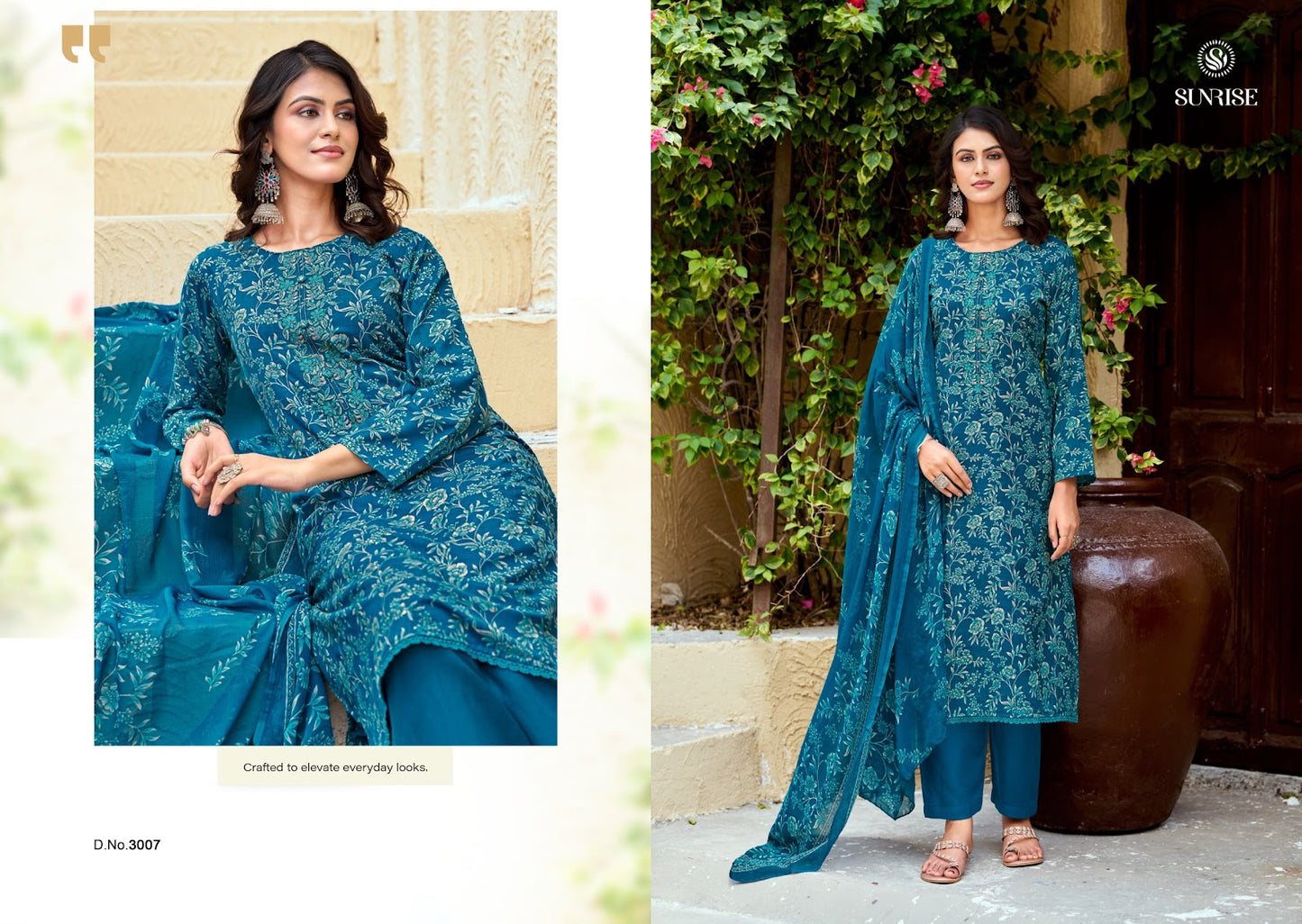 Soni Kudi Plus Vol 3 Sunrise Slub Cotton Pant Style Suits Manufacturer Gujarat