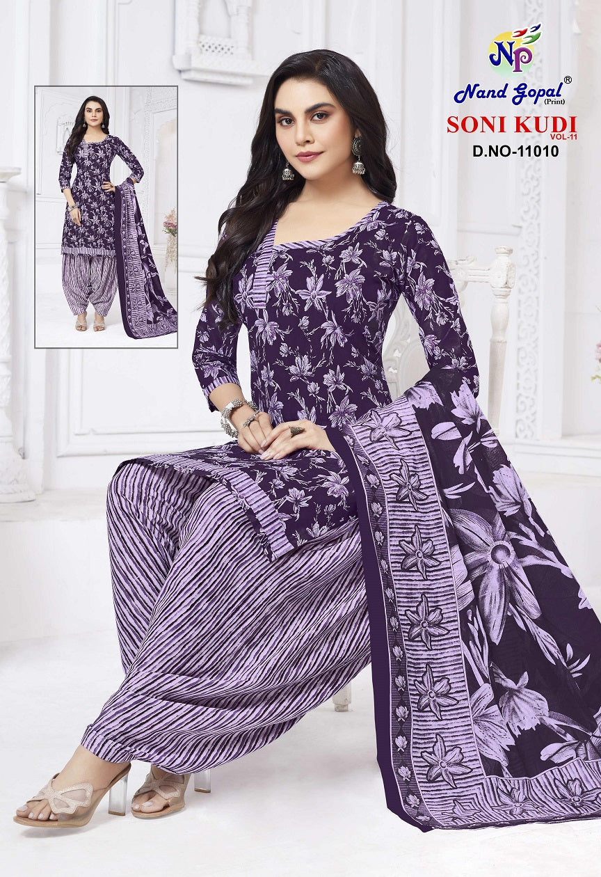 Soni Kudi Vol 11 Nandgopal Cotton Dress Material Wholesale Price
