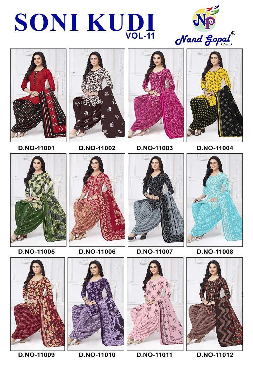 Soni Kudi Vol 11 Nandgopal Cotton Dress Material Wholesale Price