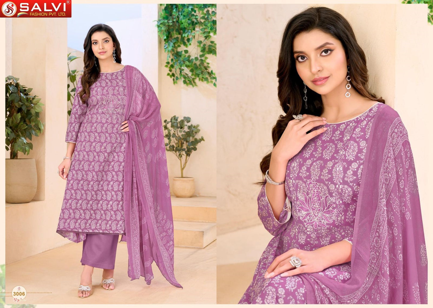 Soni Saloni Vol 3 Salvi Fashion Cotton Slub Pant Style Suits Exporter