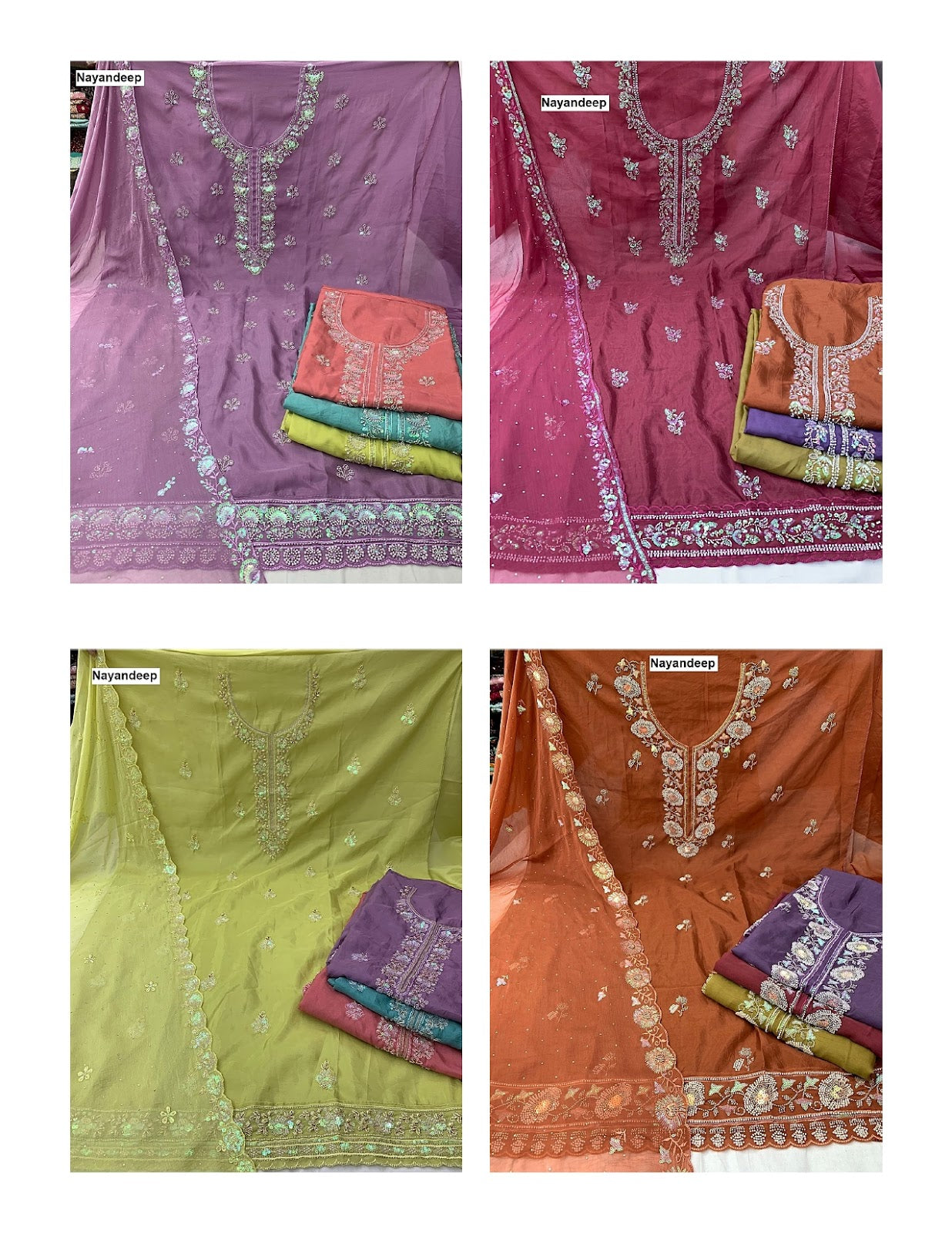 Sonia Nayandeep Organza Salwar Suits Wholesaler Gujarat