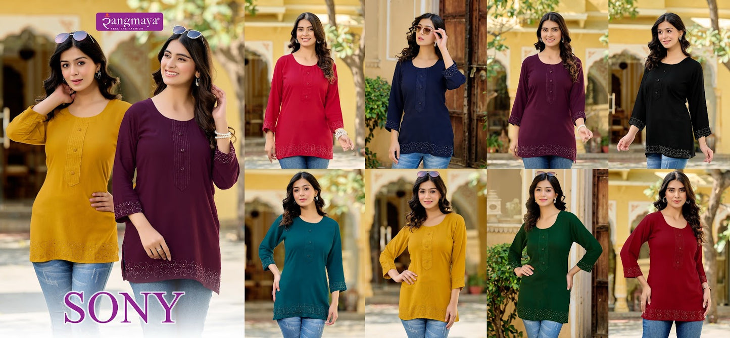 Sony Rangmaya Vetican Short Kurtis Manufacturer Gujarat