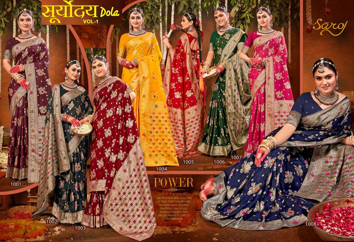 Sooryoday Dola Vol 1 Saroj Soft Dola Sarees Exporter India