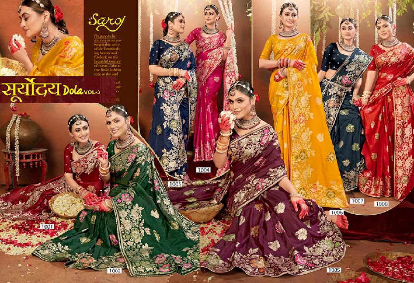 Sooryoday Dola Vol 3 Saroj Soft Dola Sarees Exporter India