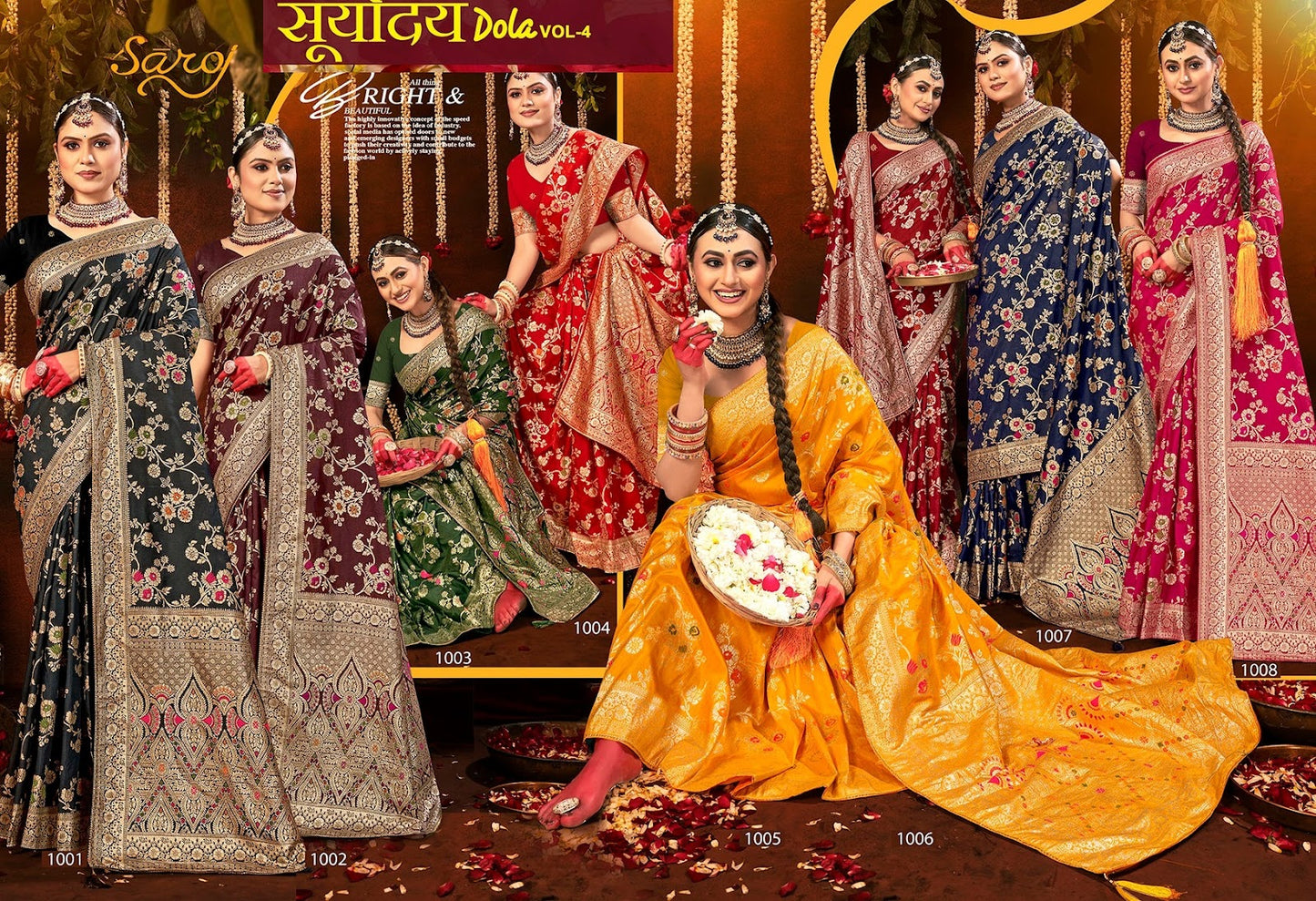 Sooryoday Dola Vol 4 Saroj Soft Dola Sarees Exporter India