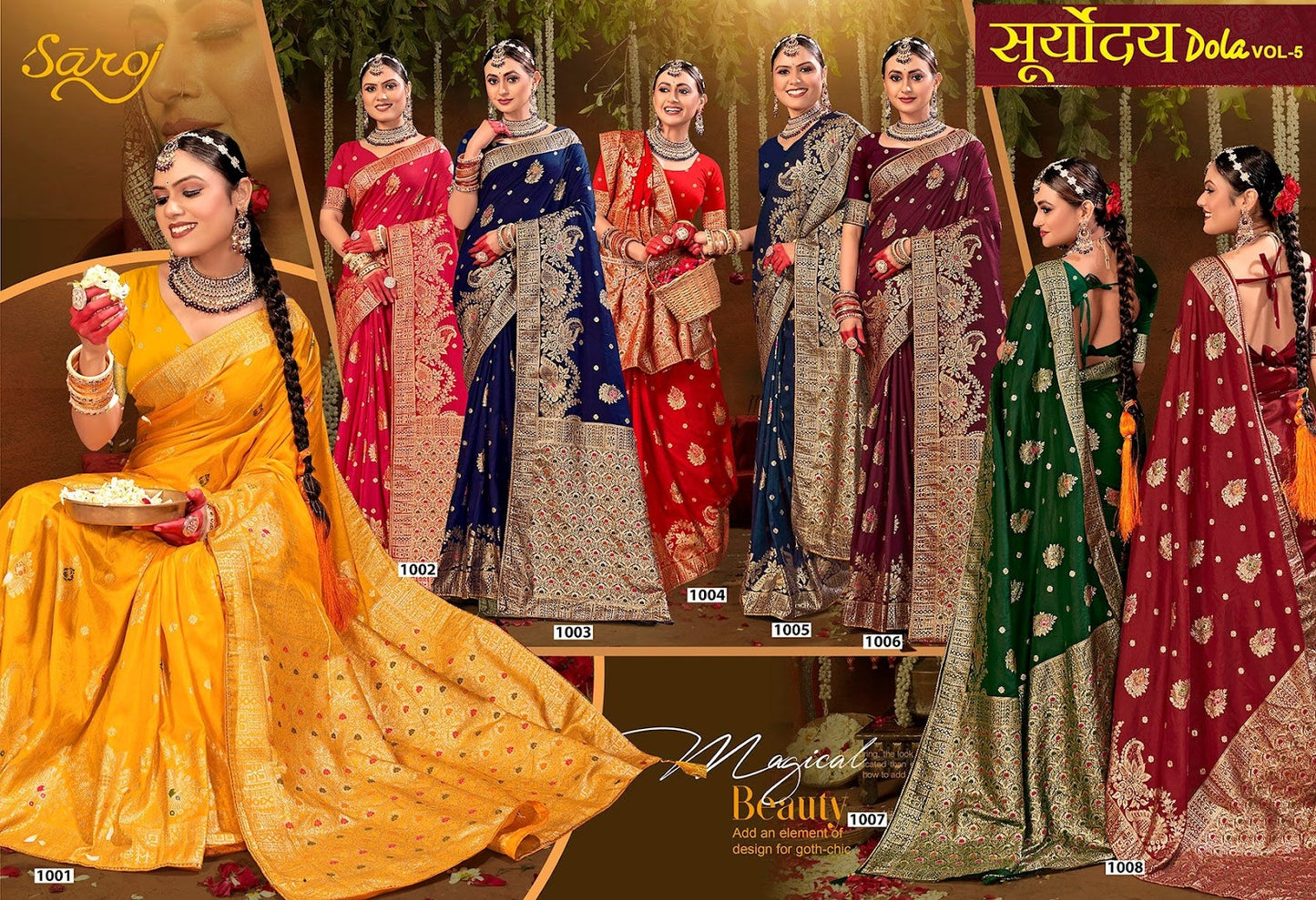 Sooryoday Dola Vol 5 Saroj Soft Dola Sarees Exporter India