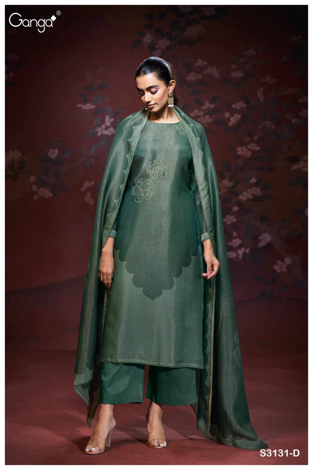 Sophia 3131 Ganga Premium Bemberg Plazzo Style Suits Wholesale Rate