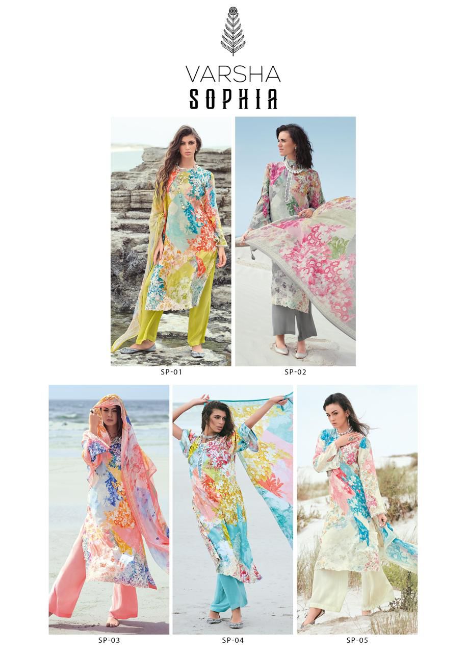 Sophia Varsha Fashions Viscose Cotton Plazzo Style Suits