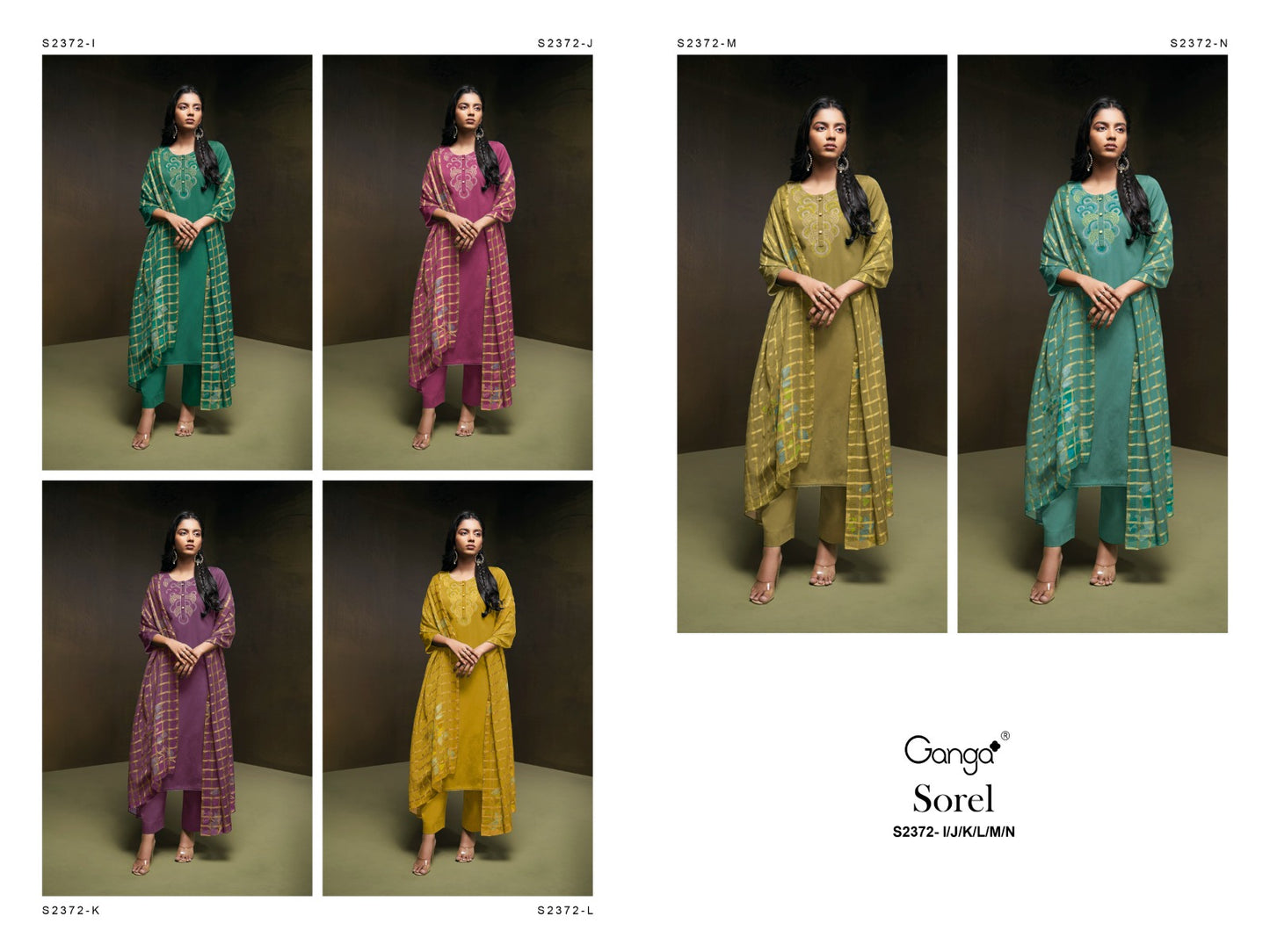 Sorel S2372 Colours Ganga Premium Cotton Plazzo Style Suits Manufacturer Ahmedabad