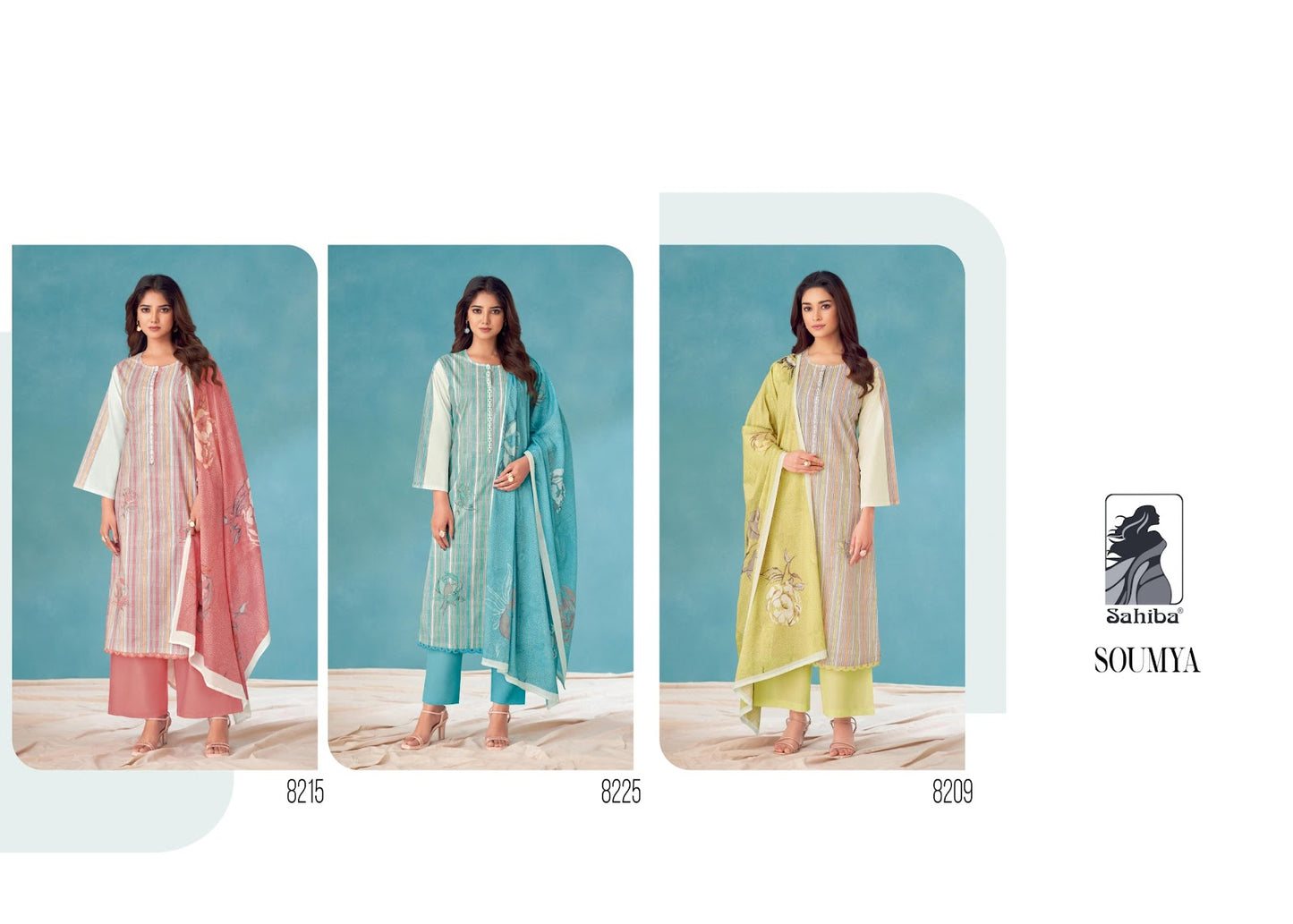 Soumya Sahiba Cotton Lawn Pant Style Suits
