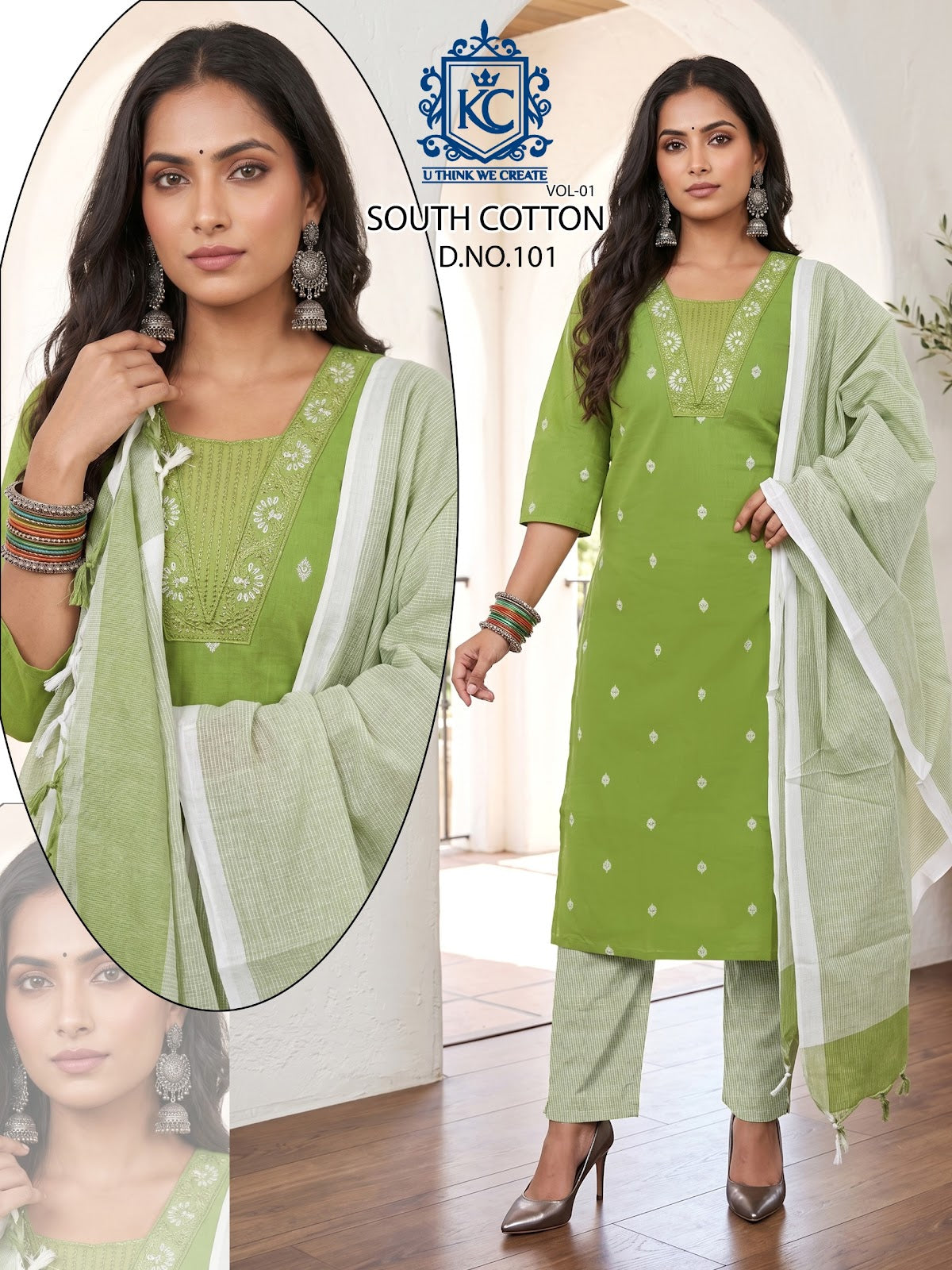 South Cotton Vol 1 Kcf Readymade Pant Style Suits Supplier Gujarat